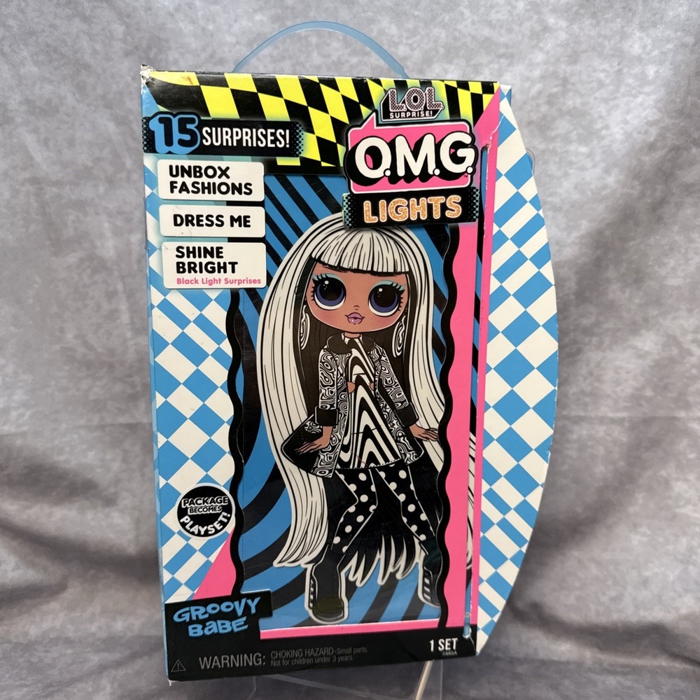 LOL Surprise! O.M.G. LIGHTS Groovy Babe Fashion Doll w 15 Surprises New Open Box